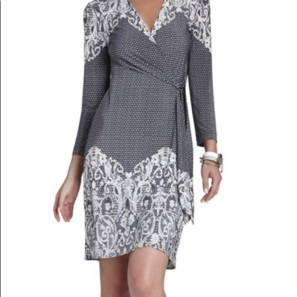 BCBGMaxAzria lace wrap dress